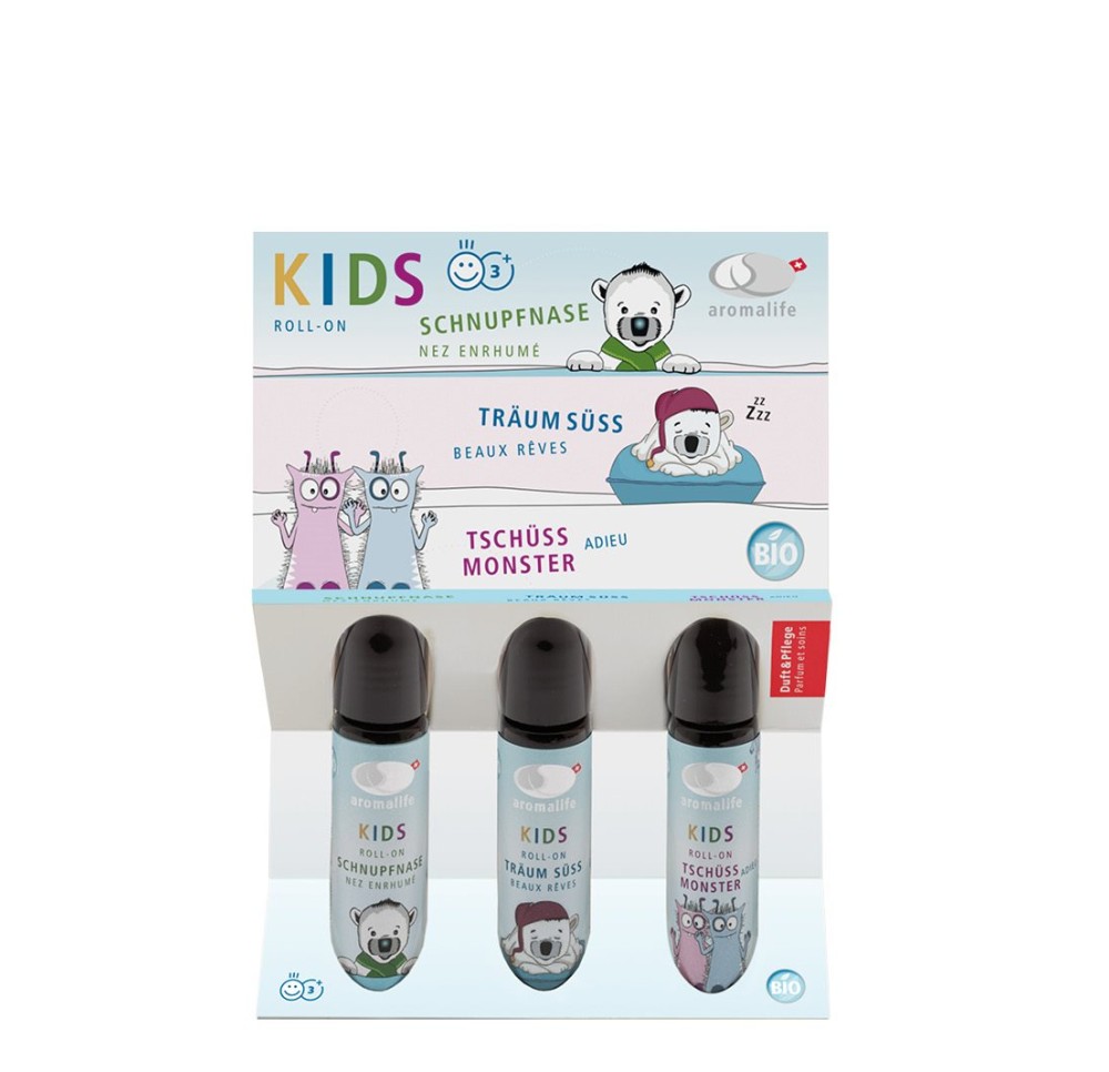 AROMALIFE coffret cadeau 3 sortes de Kids Roll-on