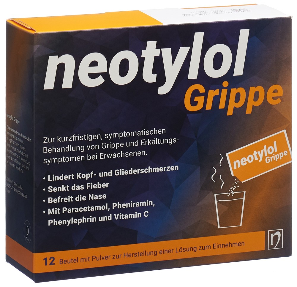 NEOTYLOL Grippe pdr sach 12 pce