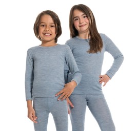 EUSANA kids manches longues Gr92 bleu cla chiné