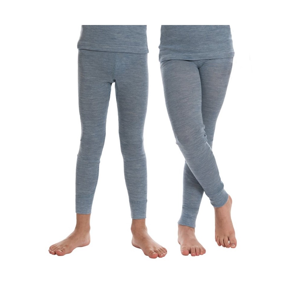 EUSANA kids caleçon long Gr140 bleu clair chiné