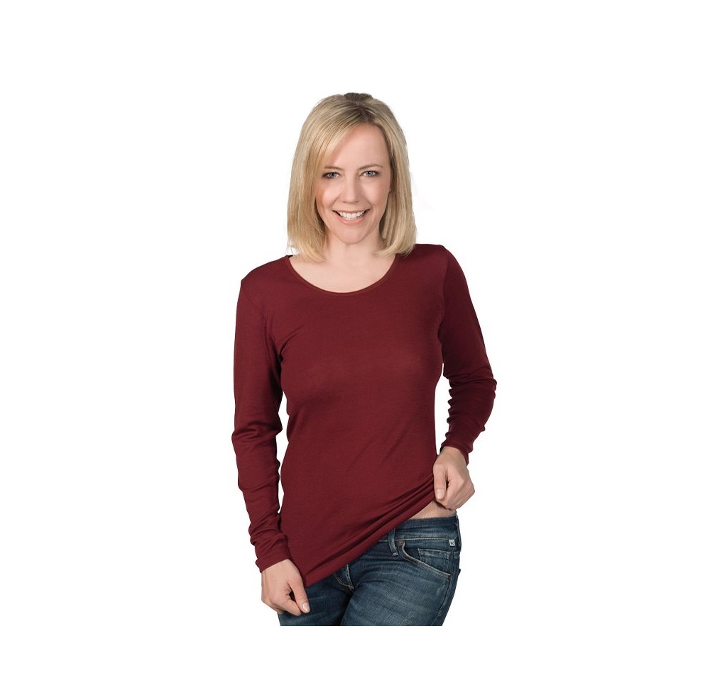 EUSANA femmes manches longues M bordeaux