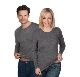 EUSANA sport manches longues M gris chi unisexe