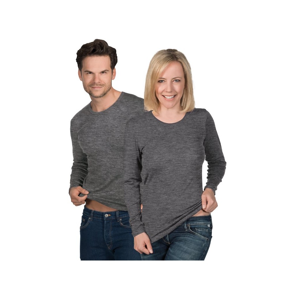 EUSANA sport manches longues L gris chi unisexe