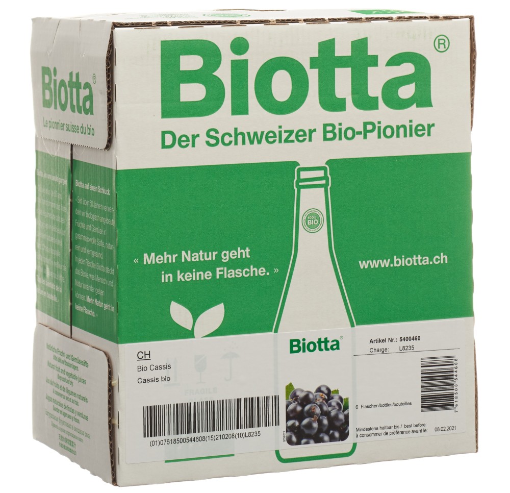 BIOTTA Cassis Bio 6 fl 5 dl