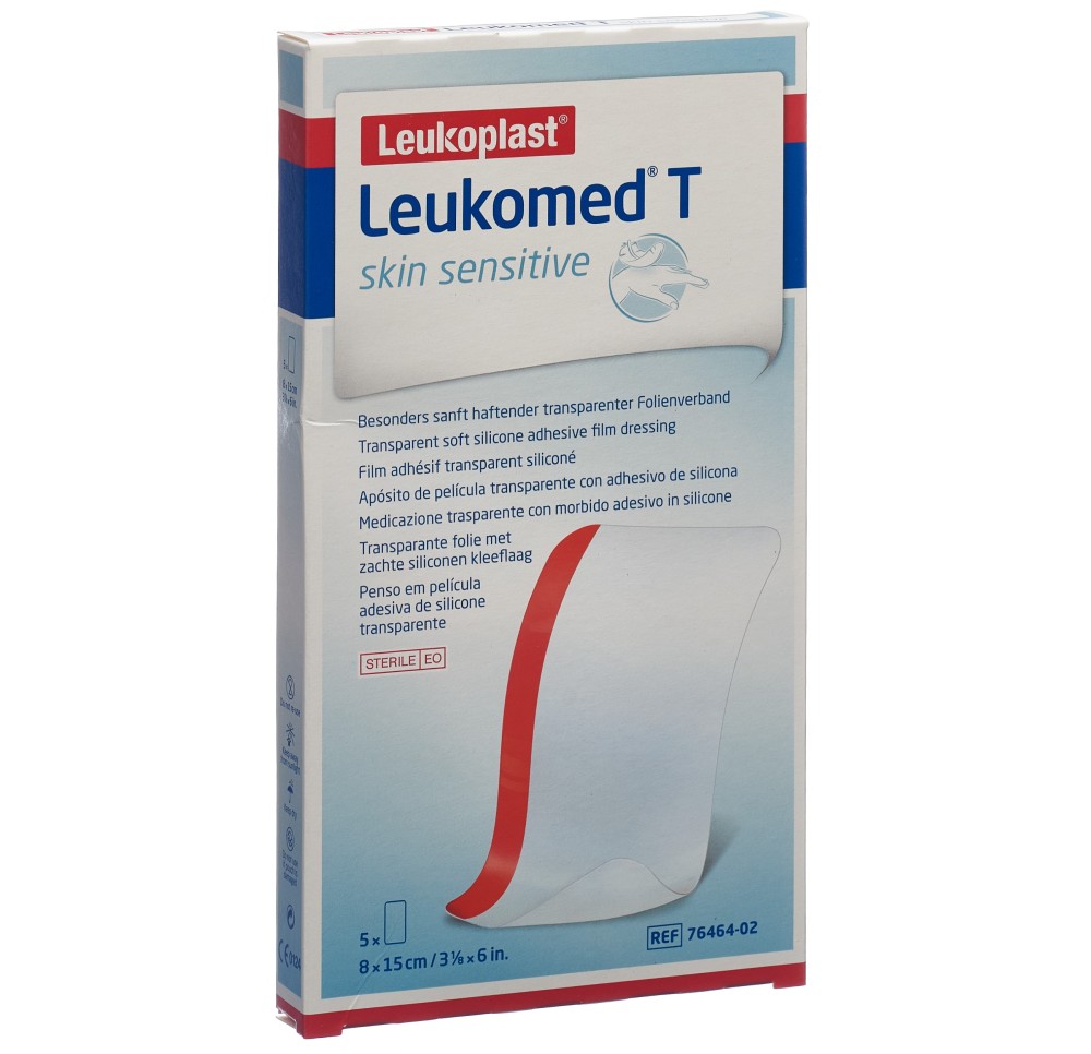 LEUKOMED T skin sensitive 8x15cm 5 pce