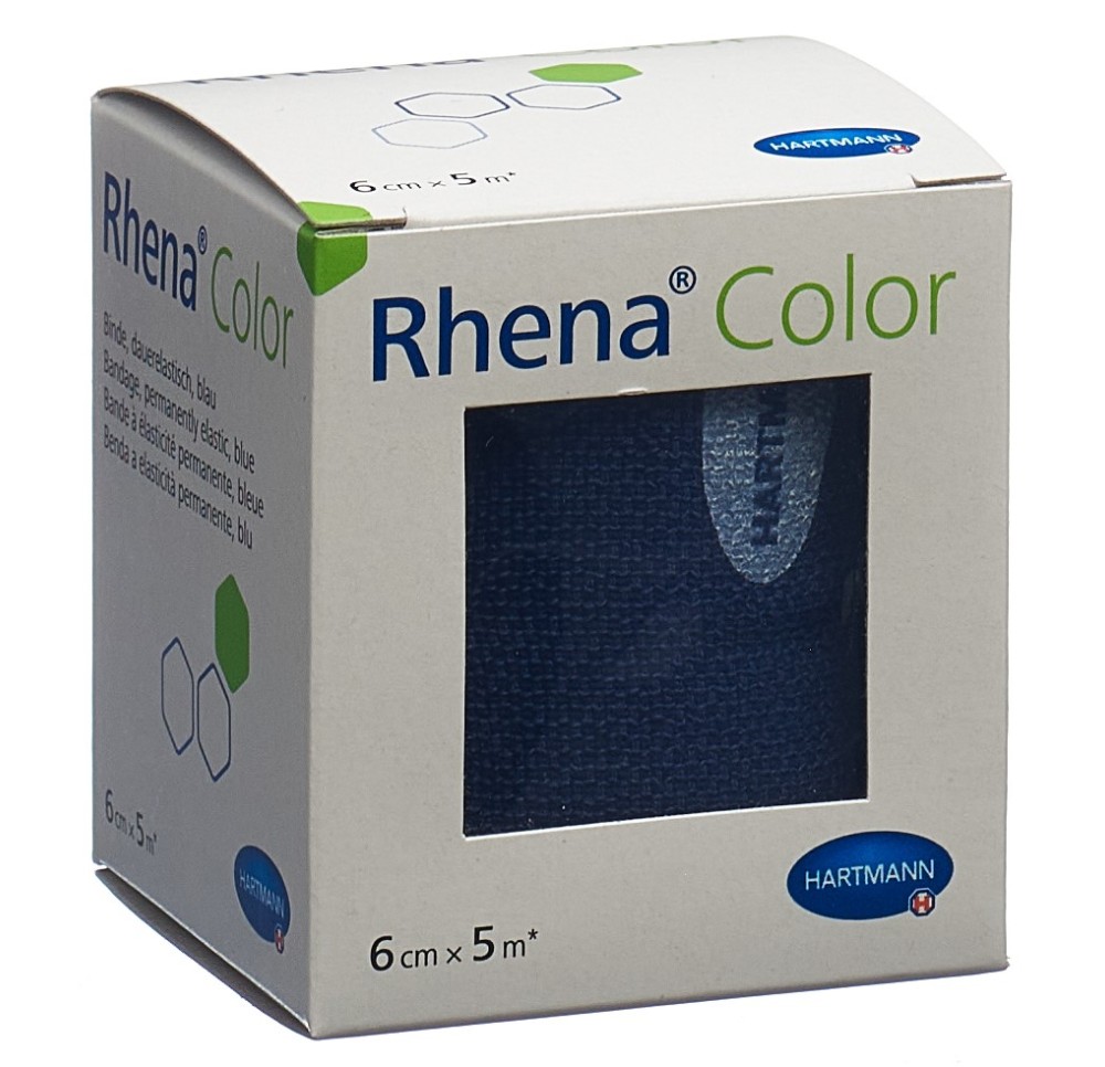 RHENA Color bandes élastiques 6cmx5m bleu