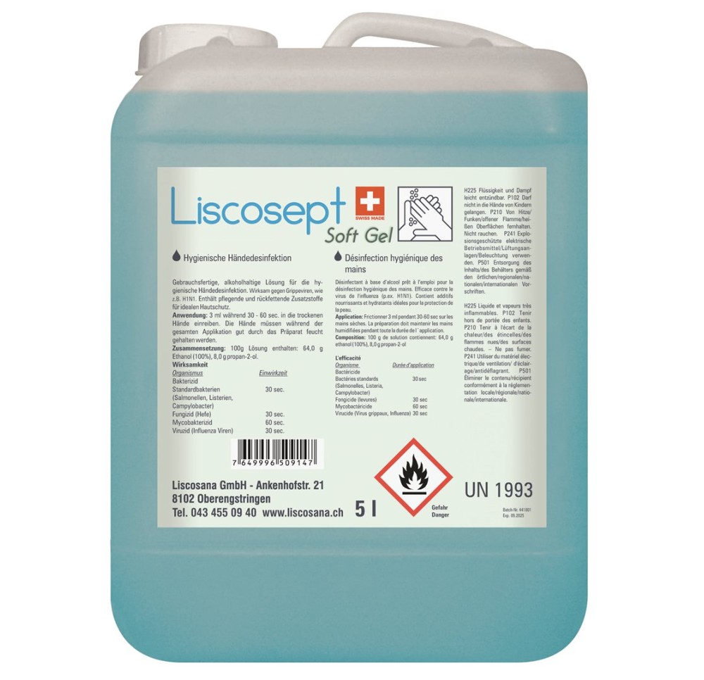 LISCOSEPT Soft Gel désinfectant mains 5000 ml