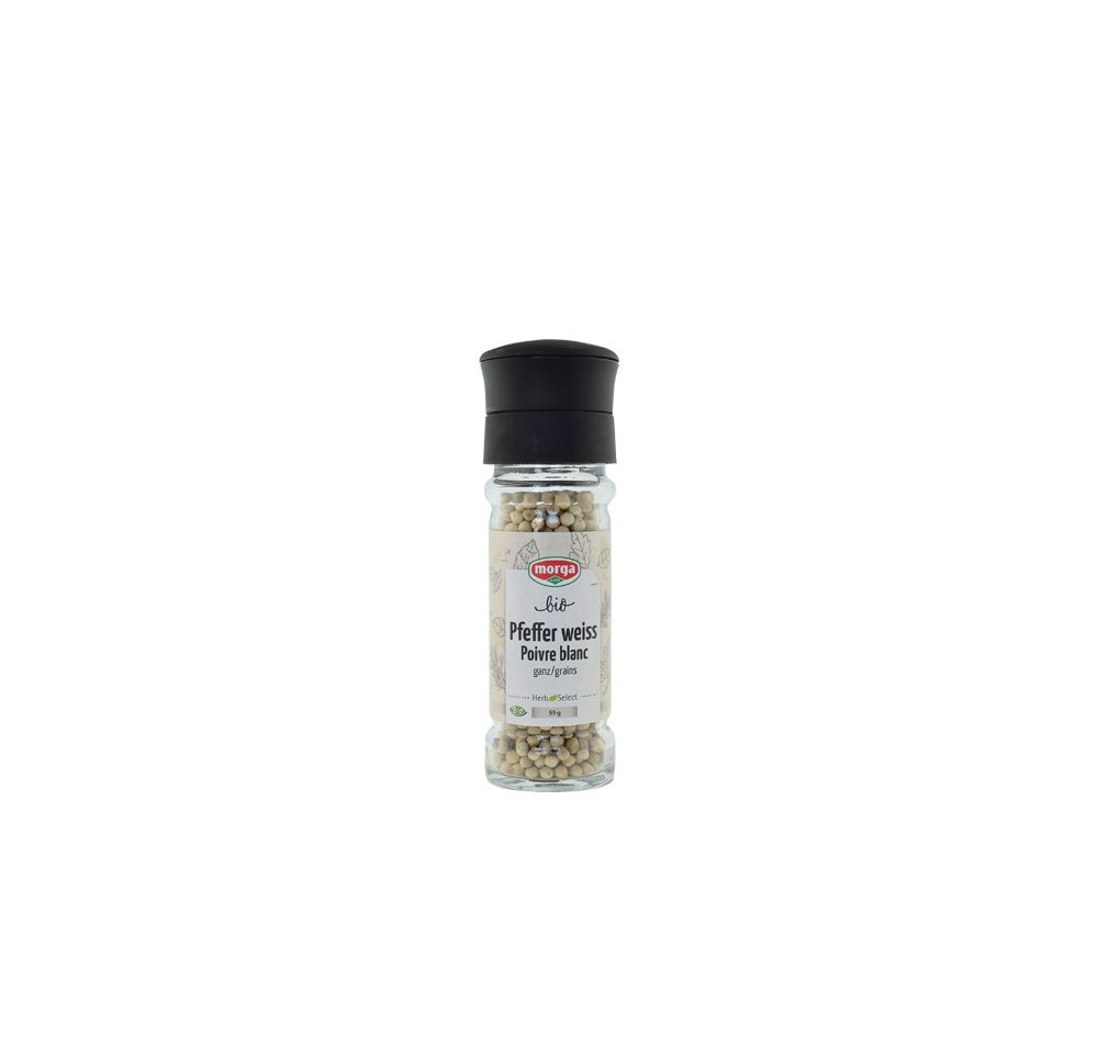 MORGA épice poivre blanc entier bio moulin 55 g
