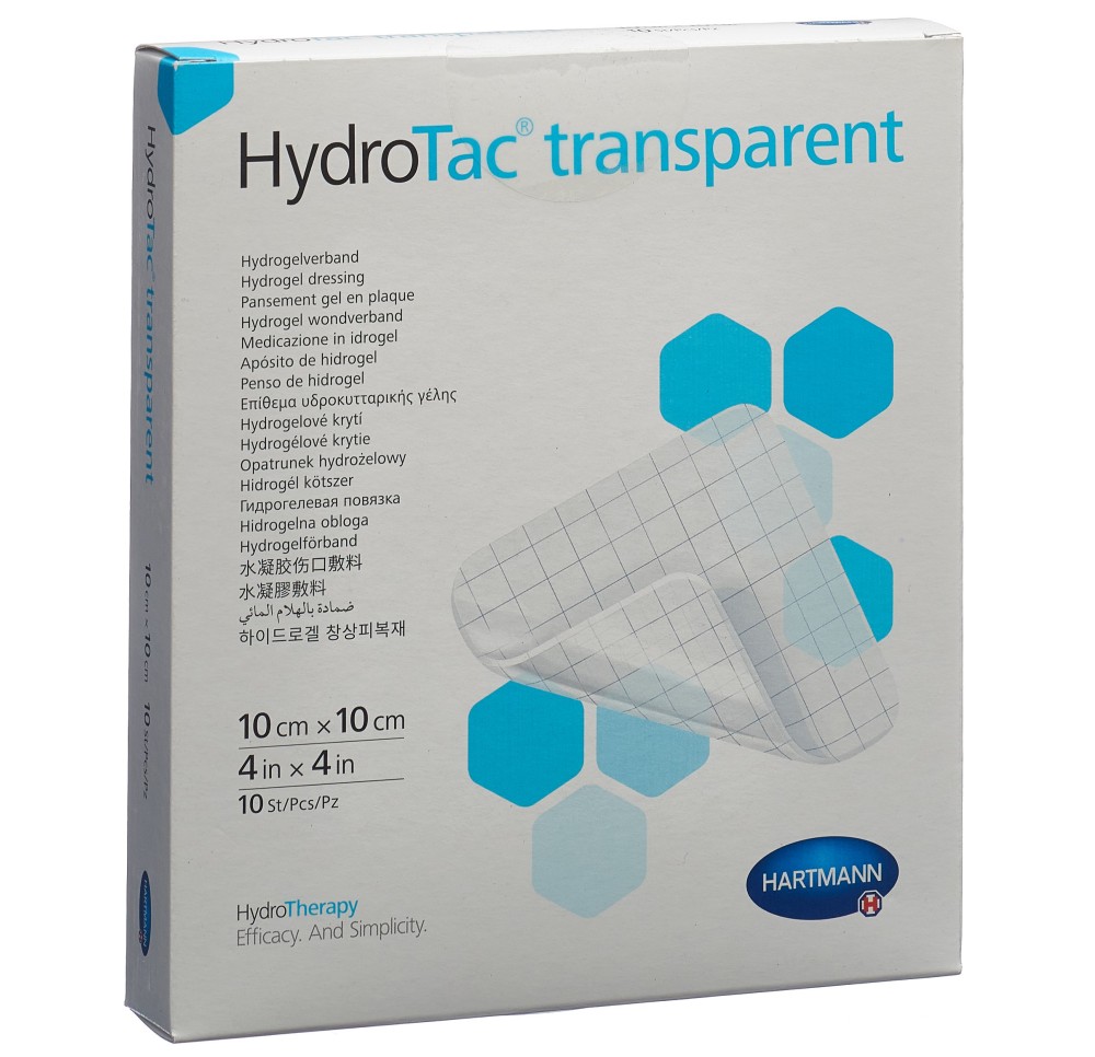 HYDROTAC transparent 10x10cm stérile 10 pce