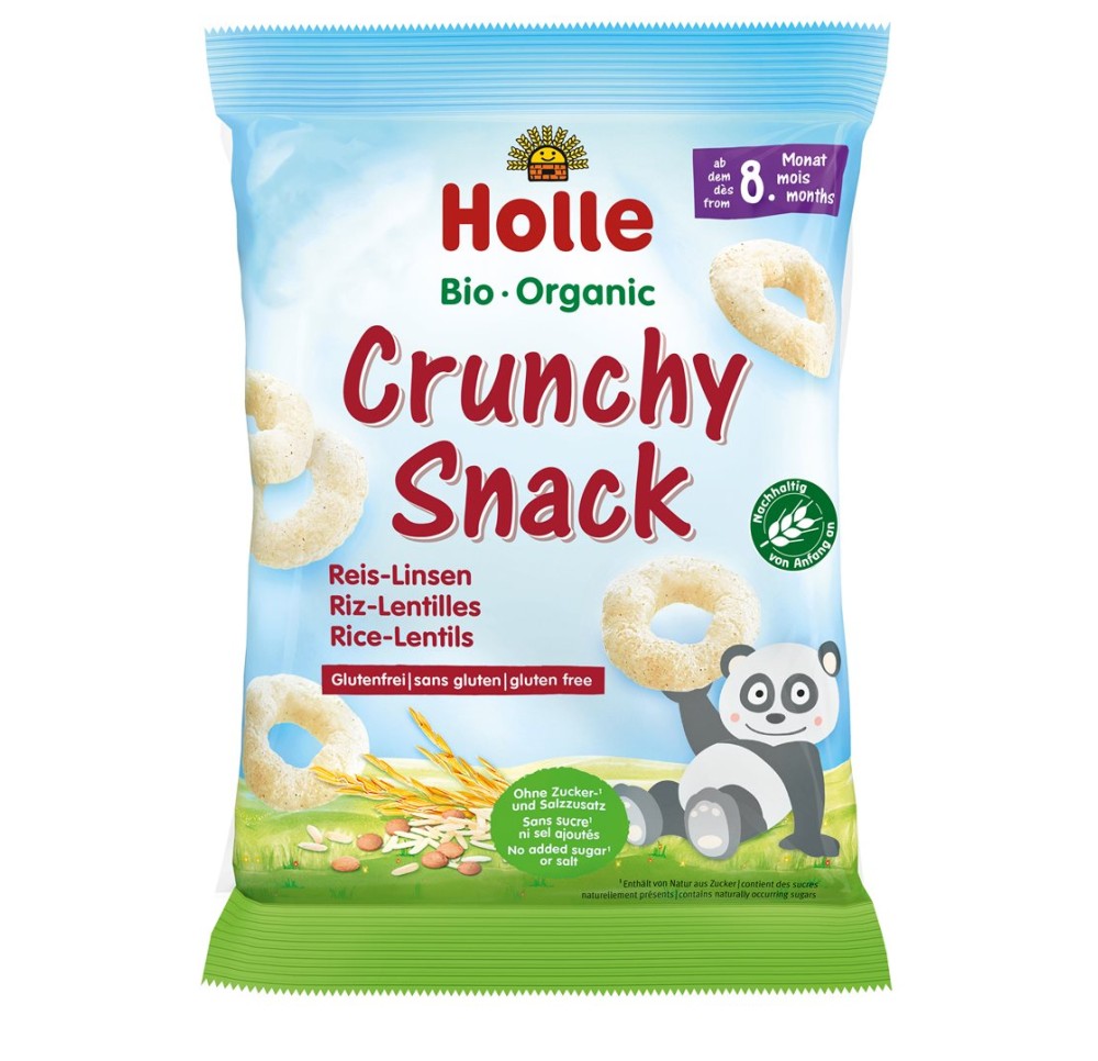 HOLLE Bio Crunchy Snack riz-lentilles 25 g
