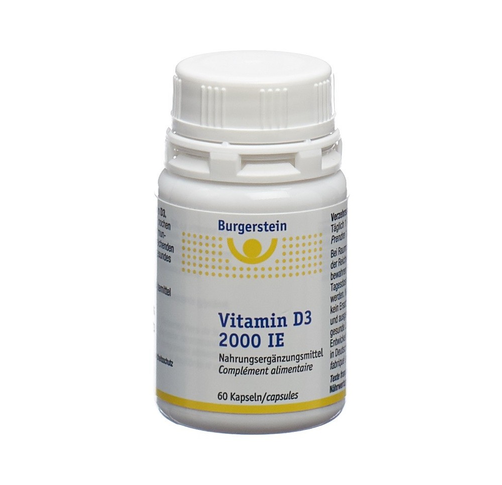 BURGERSTEIN Vitamin D3 caps 2000 UI bte 60 pce