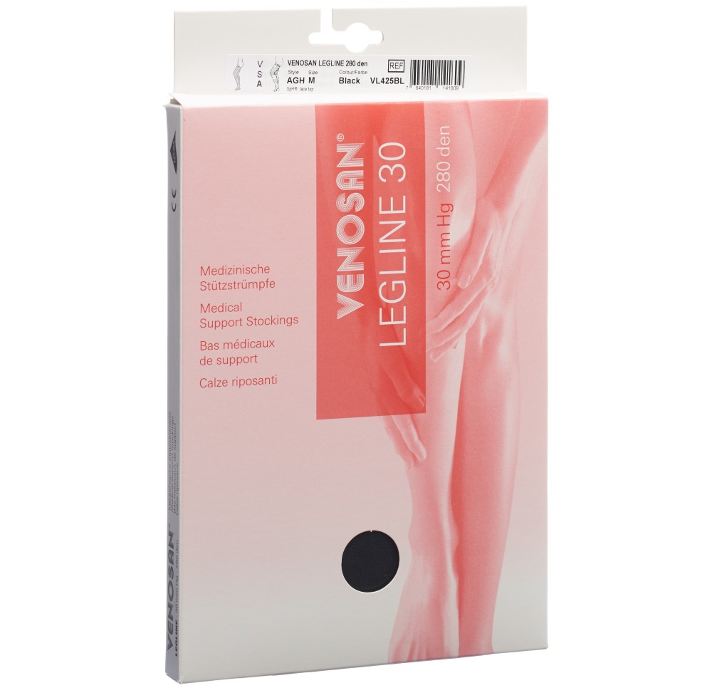 VENOSAN LEGLINE 30 a-gho L black 1 paire