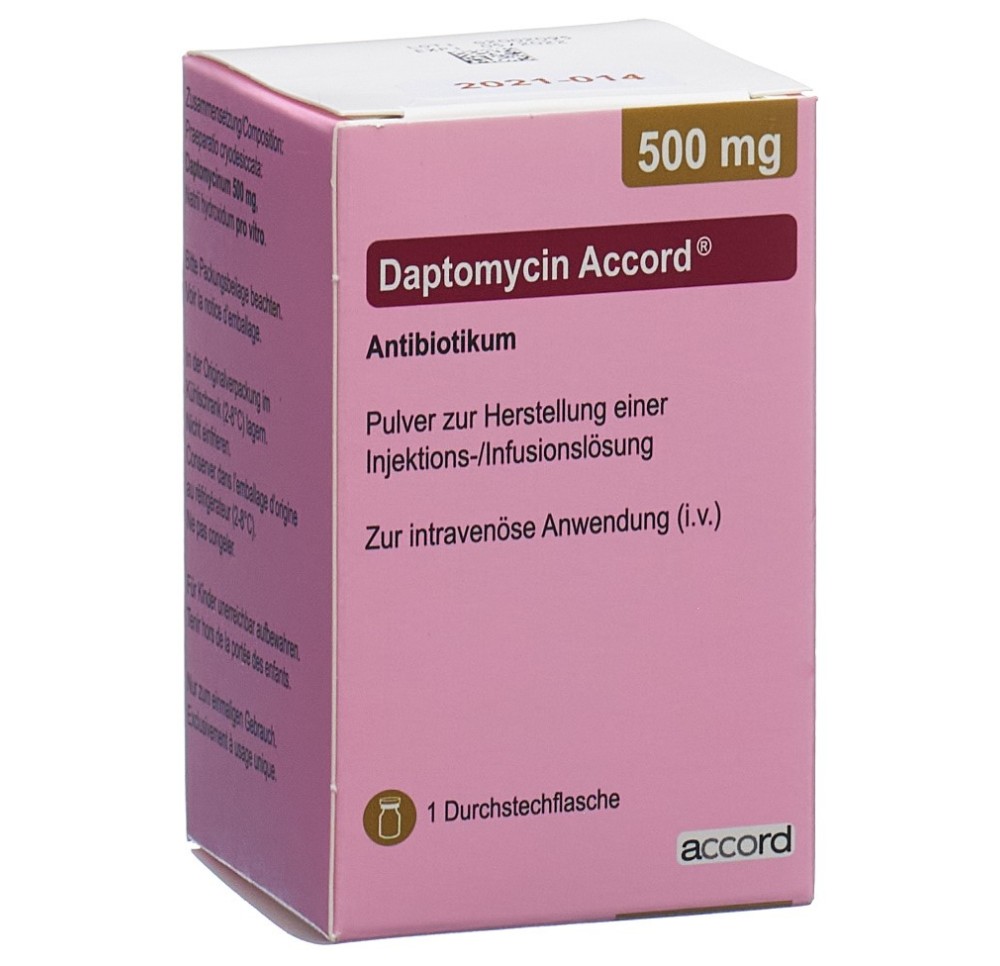 DAPTOMYCIN Accord subst sèche 500 mg flac