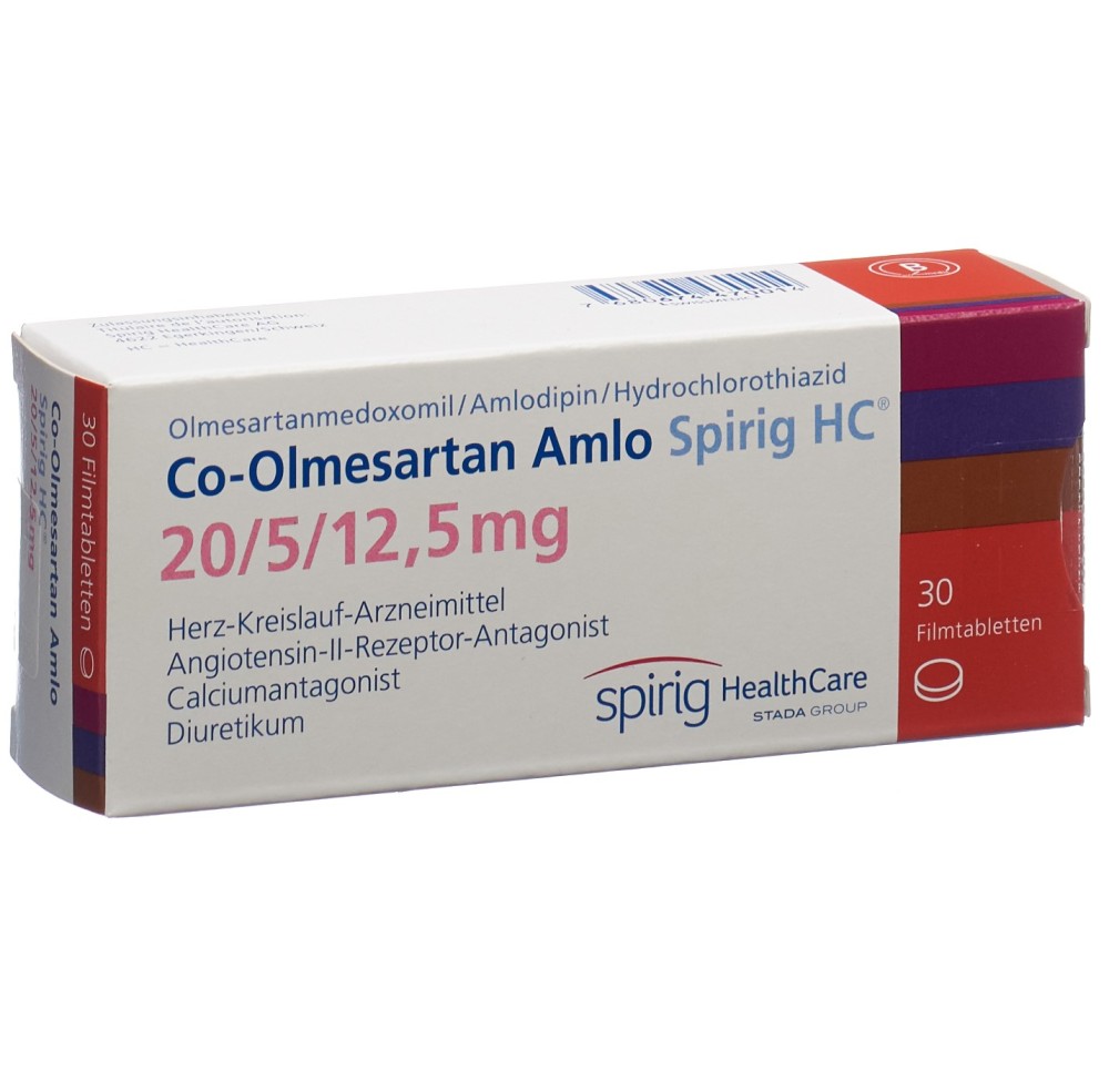 CO-OLMESARTAN AMLO Spirig HC 20/5/12.5mg 30 pce