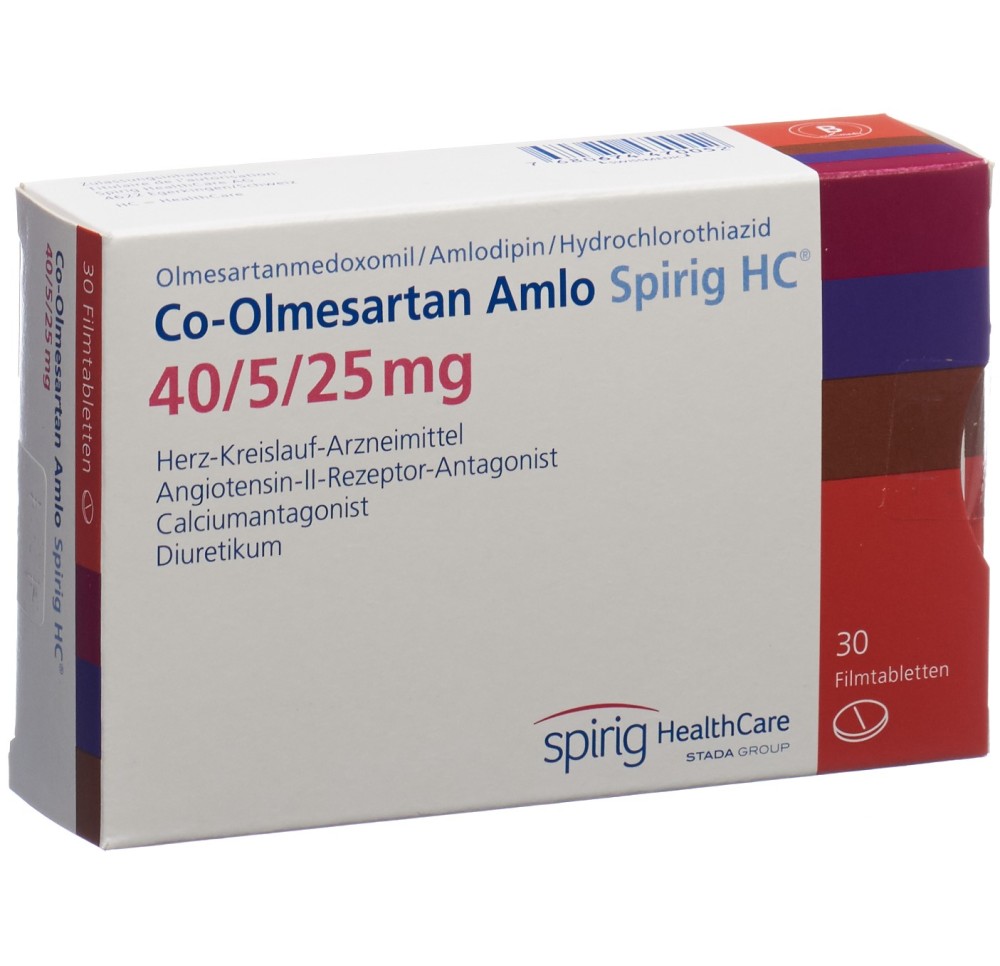 CO-OLMESARTAN AMLO Spirig HC 40/5/25mg 30 pce