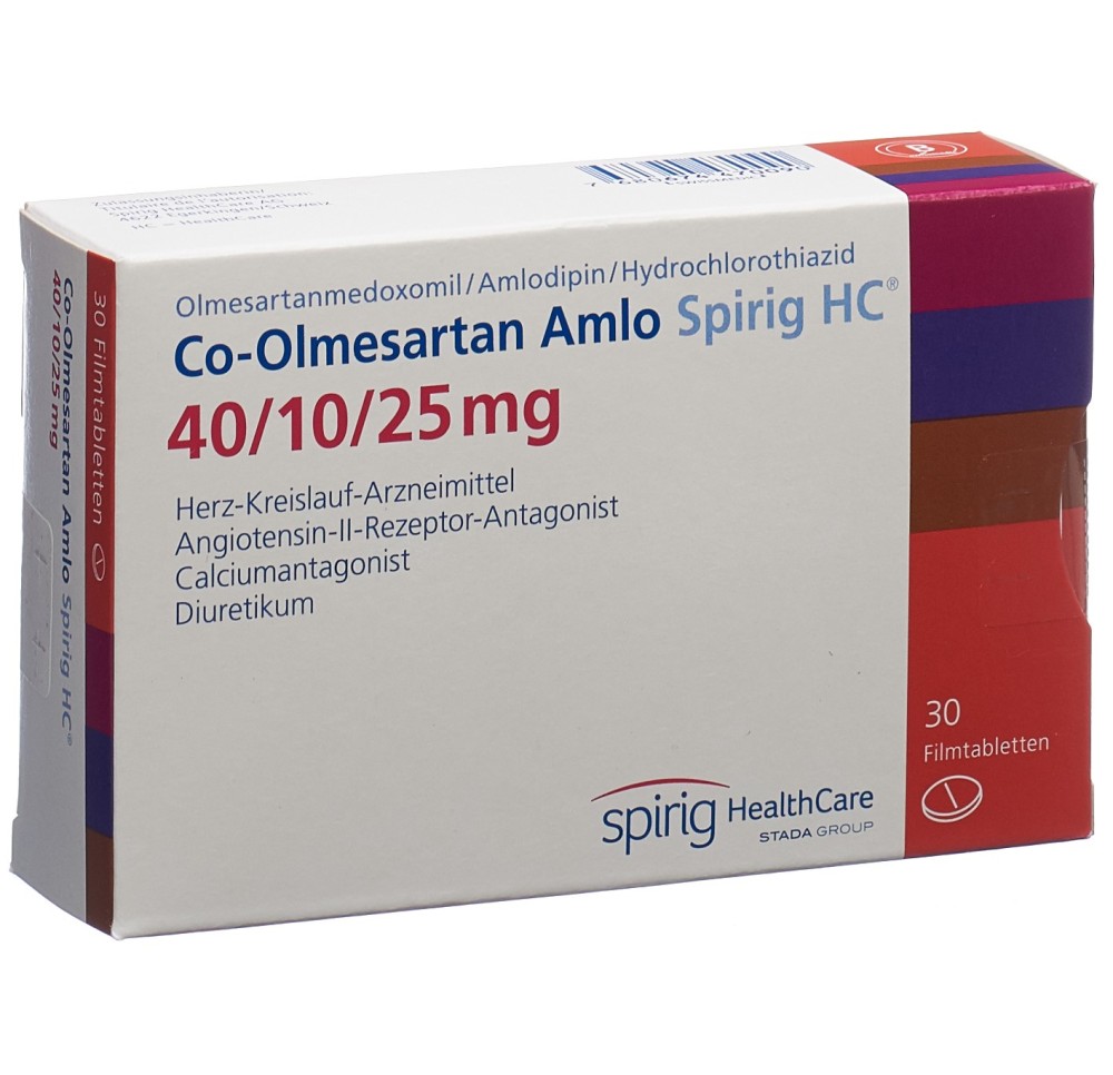CO-OLMESARTAN AMLO Spirig HC 40/10/25mg 30 pce