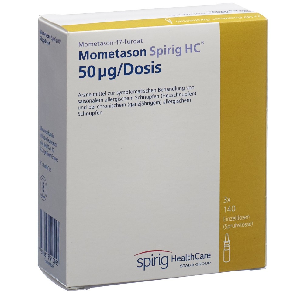 MOMETASONE Spirig HC 0.05 mg/dose 3 fl 140 dos