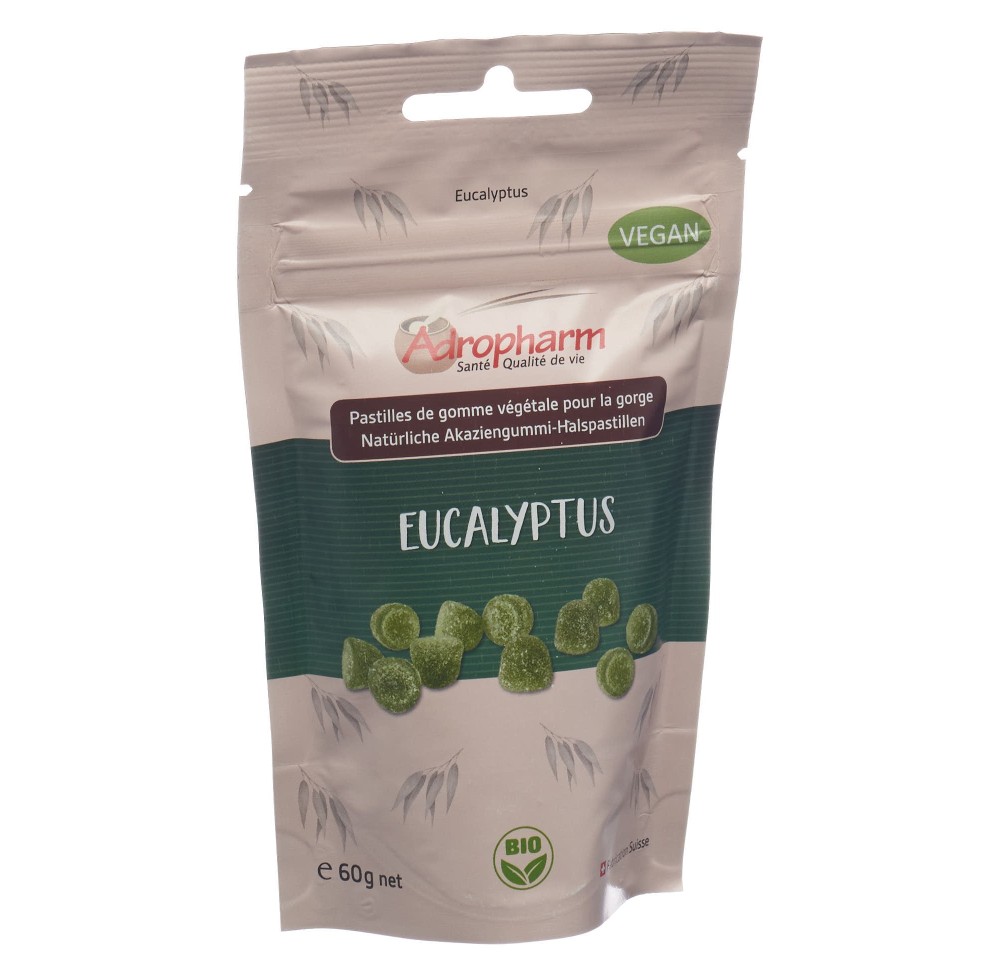 ADROPHARM bonbons eucalyptus bio sach 60 g