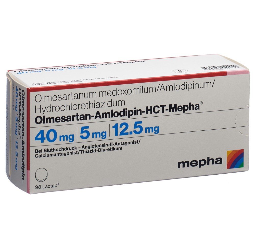 OLMESARTAN AMLO HCT Mepha Lactab 40/5/12.5 98 pce