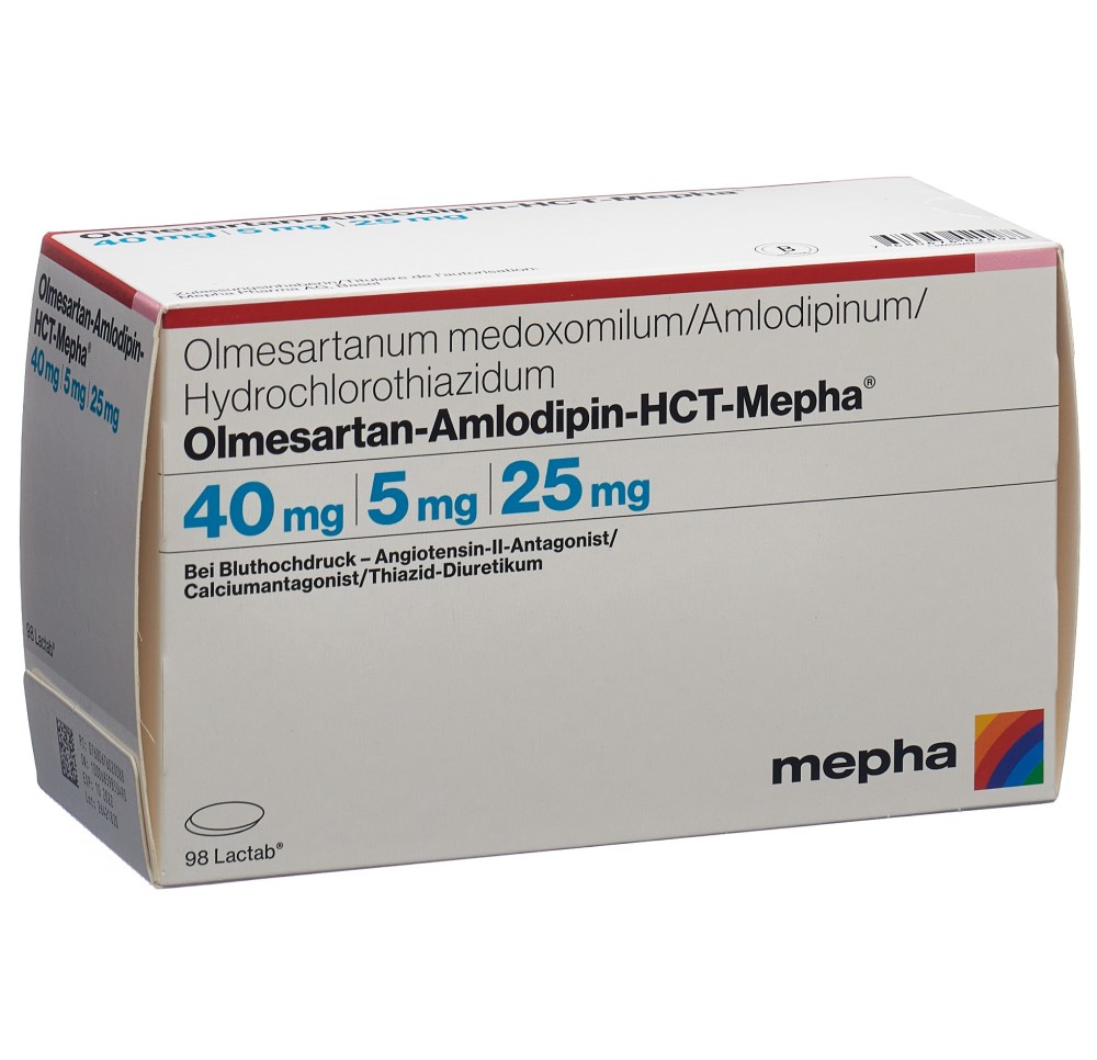OLMESARTAN AMLO HCT Mepha Lactab 40/5/25 98 pce