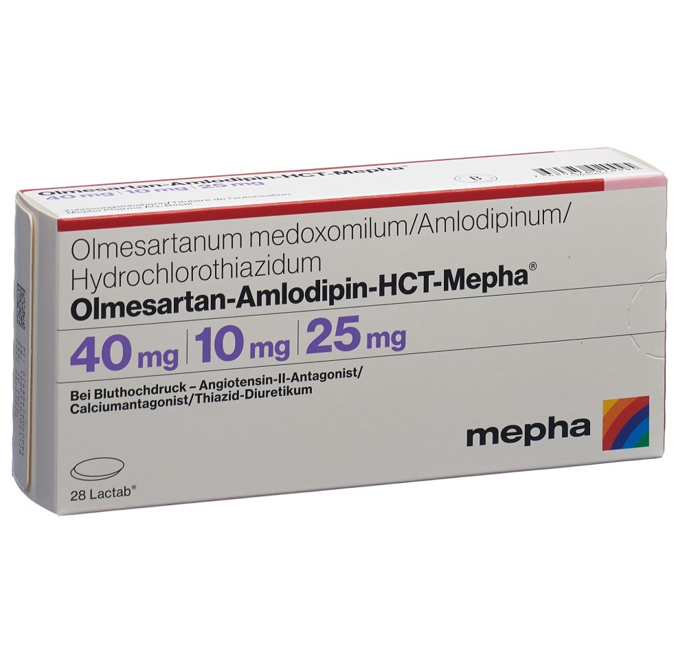 OLMESARTAN AMLO HCT Mepha Lactab 40/10/25 28 pce