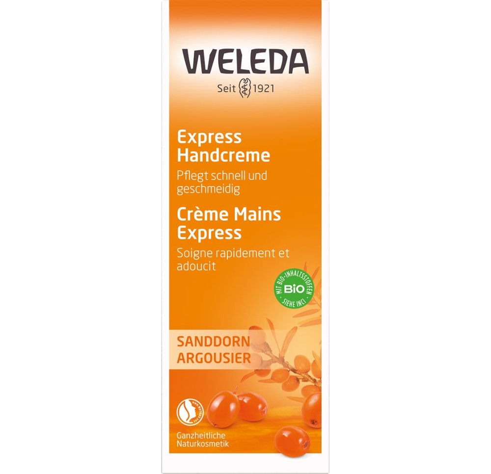 WELEDA crème mains express argousier tb 50 ml