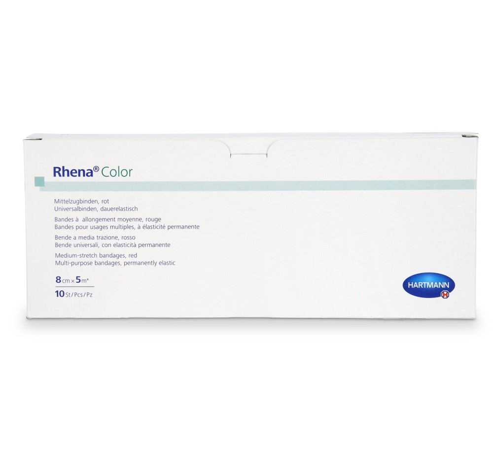 RHENA Color bandes élast 6cmx5m jaune ouv 10 pce