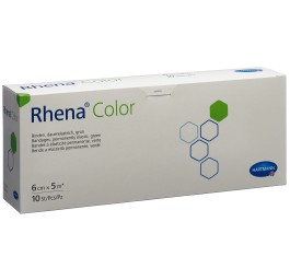 RHENA Color bandes élast 6cmx5m vert ouv 10 pce