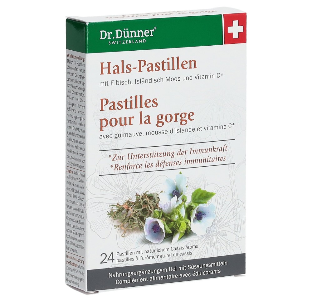 DÜNNER pastilles pour la gorge av guimauve 24 pce