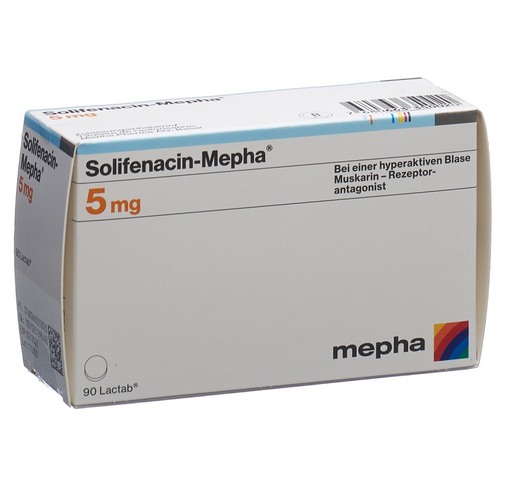 SOLIFENACIN Mepha cpr pell 5 mg 90 pce