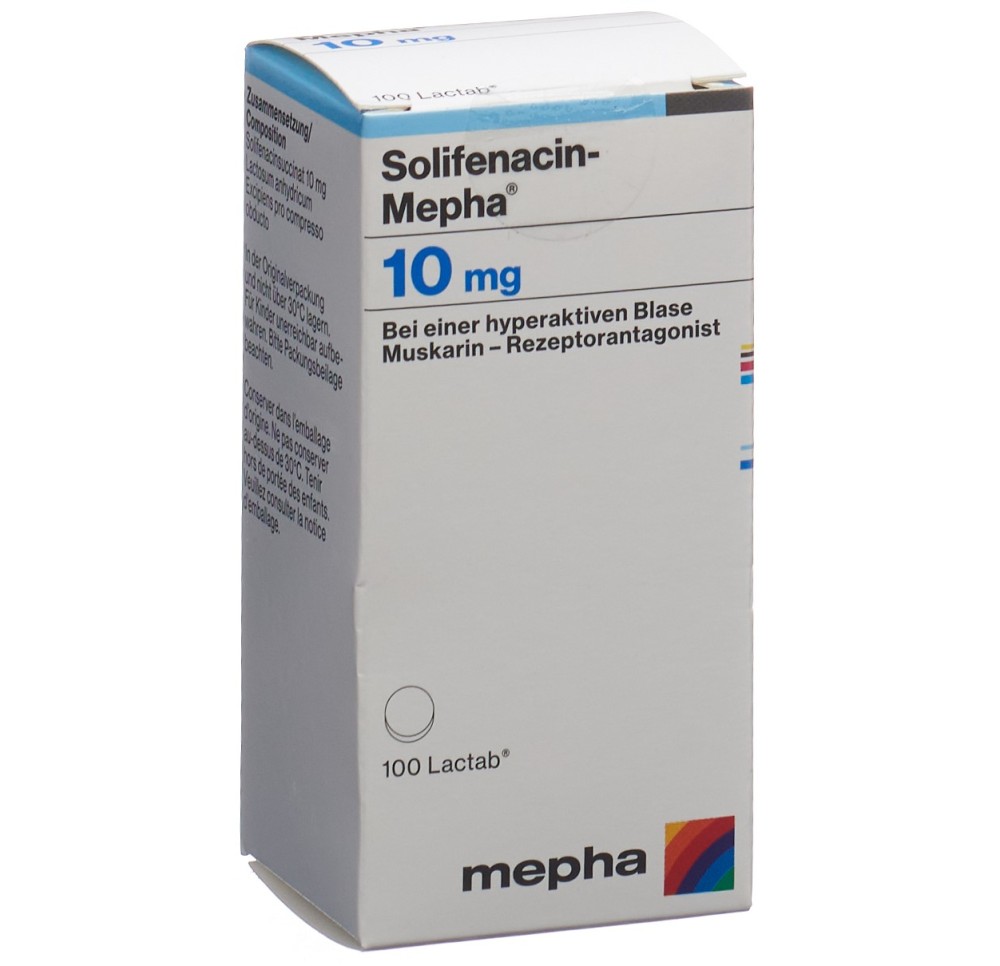 SOLIFENACIN Mepha cpr pell 10 mg bte 100 pce