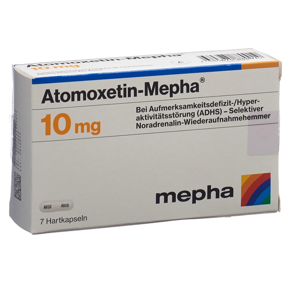 ATOMOXETIN Mepha caps 10 mg 7 pce