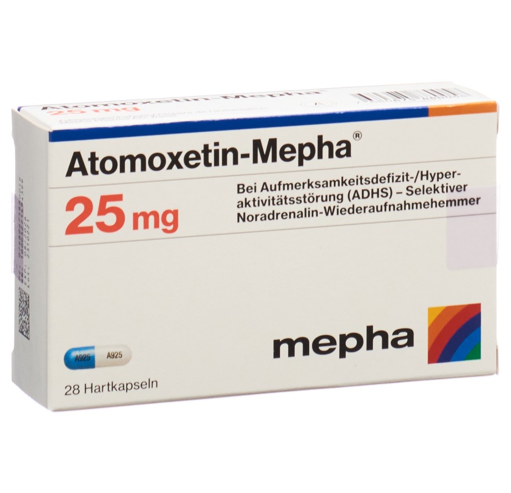 ATOMOXETIN Mepha caps 25 mg 28 pce
