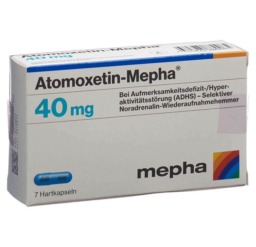 ATOMOXETIN Mepha caps 40 mg 7 pce