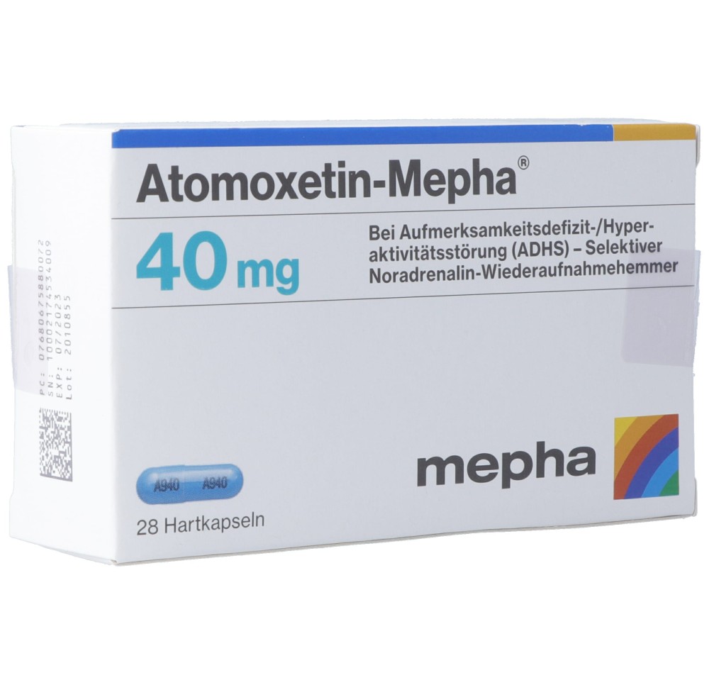 ATOMOXETIN Mepha caps 40 mg 28 pce