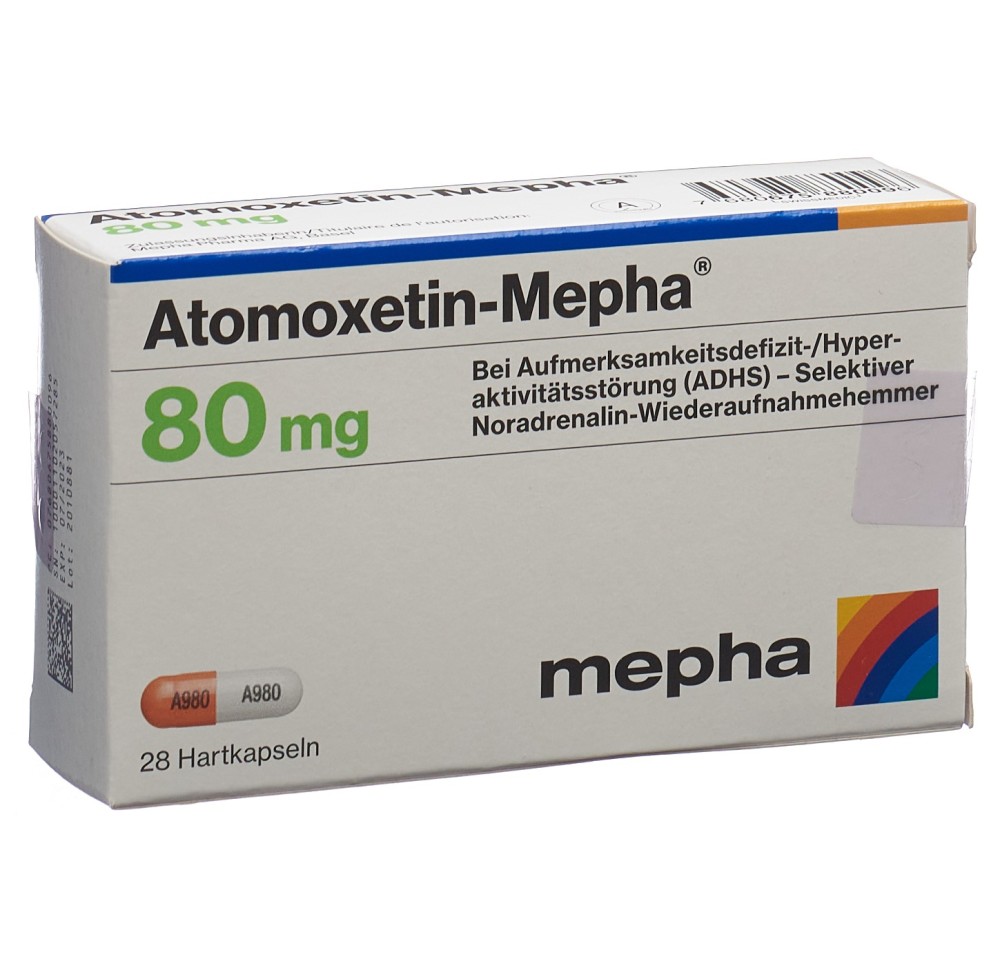 ATOMOXETIN Mepha caps 80 mg 28 pce