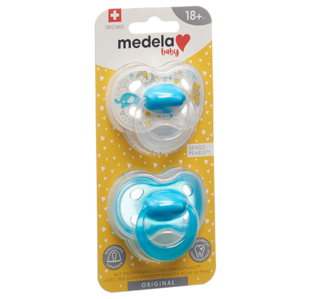 MEDELA Baby Sucette Original 18+ bleu 2 pce