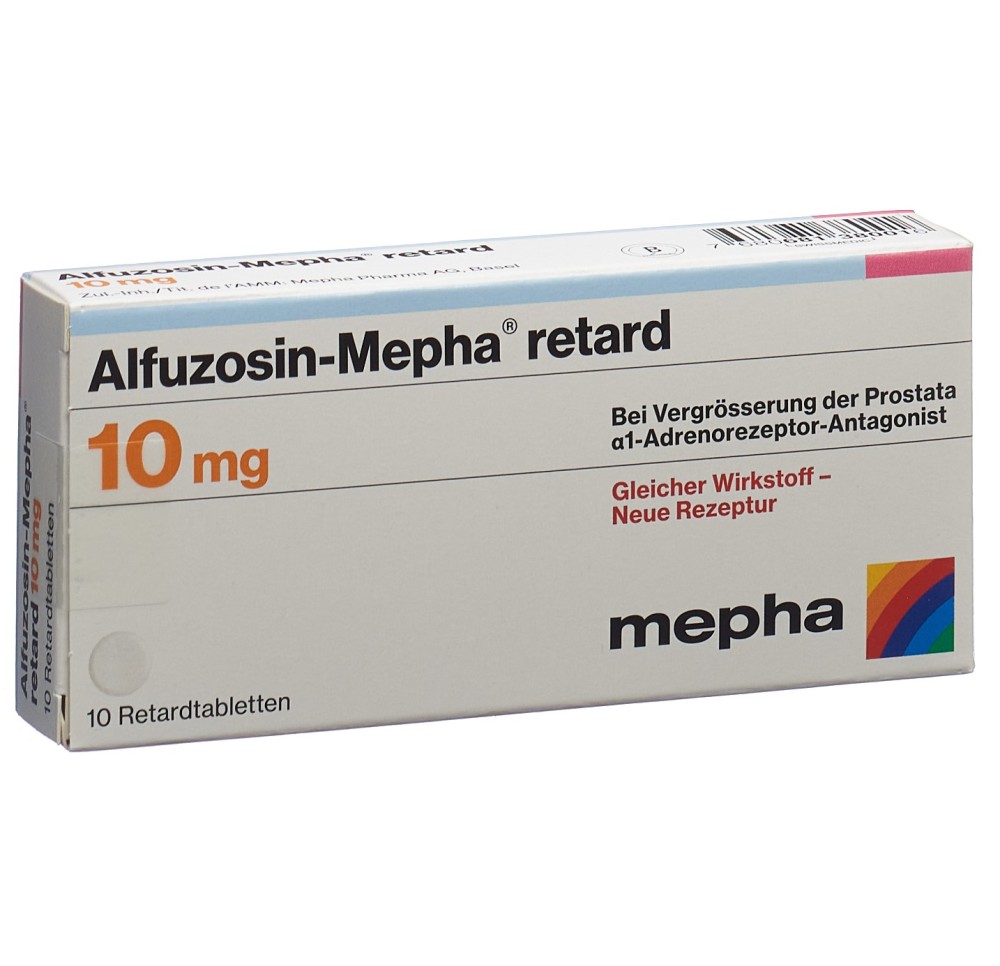 ALFUZOSIN Mepha retard cpr ret 10 mg 10 pce