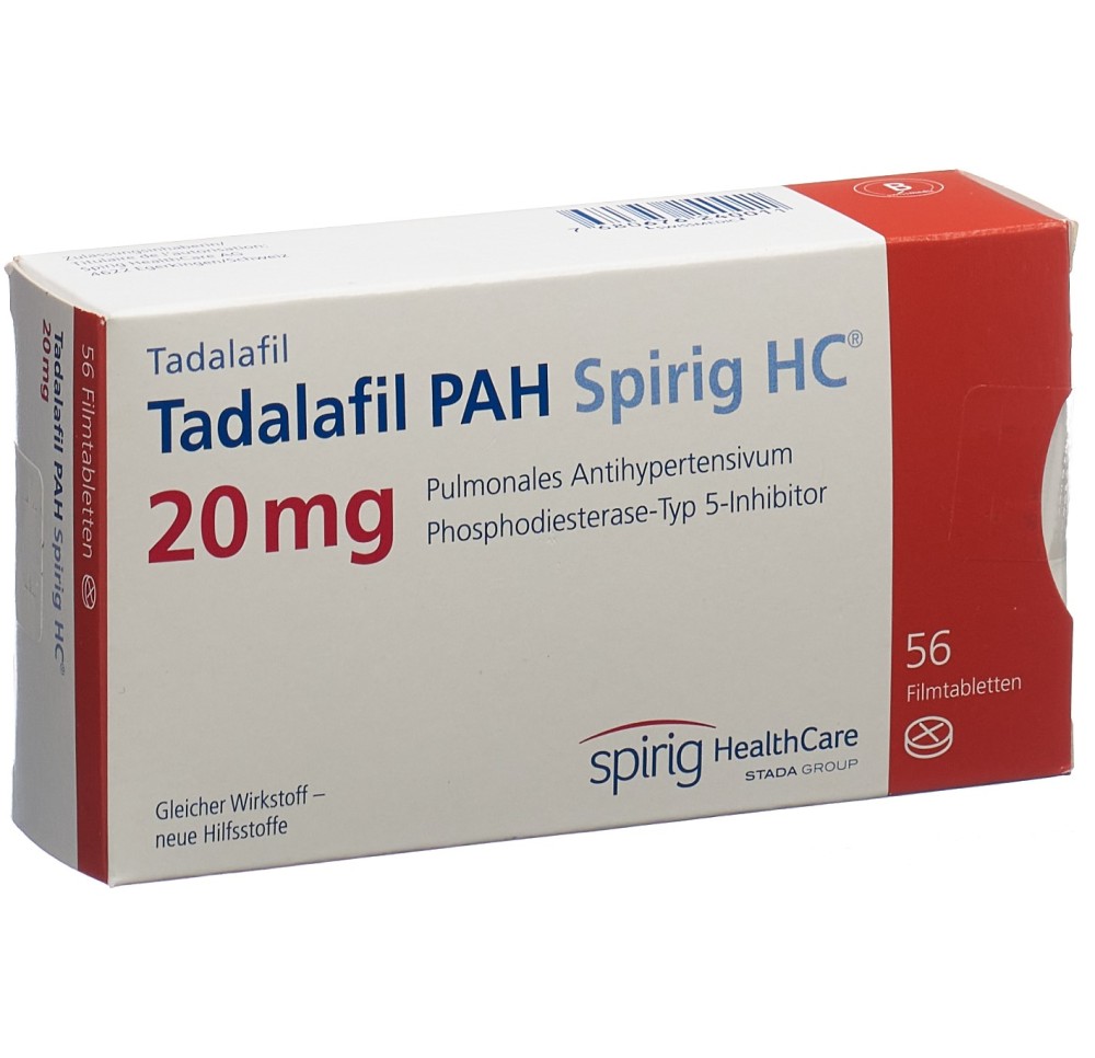 TADALAFIL PAH Spirig HC cpr pell 20 mg 56 pce