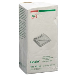 GAZIN compresses gaze 10x10cm 16p RX 100 pce