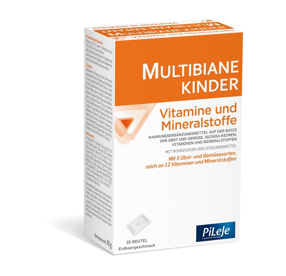 MULTIBIANE enfant vitamines et minéraux pdr 20 pce