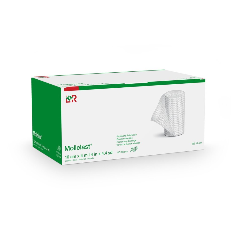 MOLLELAST bande fixat élast 10cmx4m blanc 100 pce