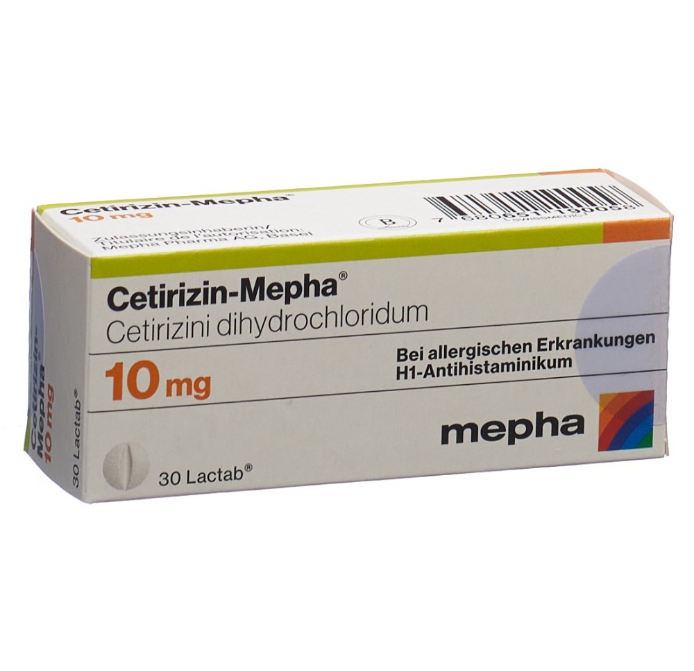 CETIRIZIN Mepha Lactab 10 mg 30 pce