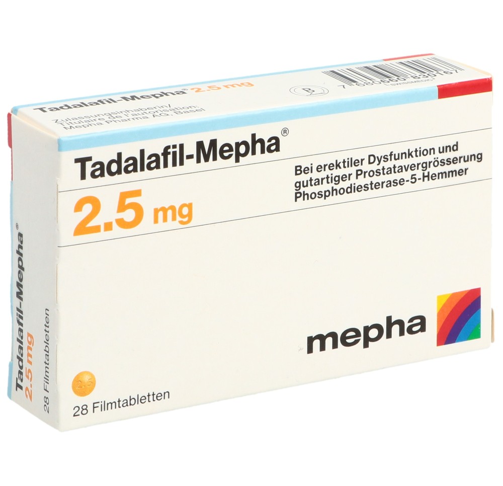 TADALAFIL Mepha cpr pell 2.5 mg 28 pce