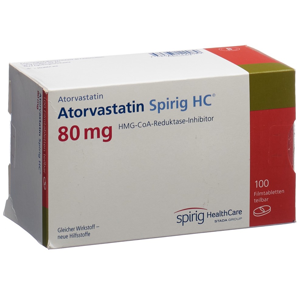 ATORVASTATINE Spirig HC cpr pell 80 mg 100 pce