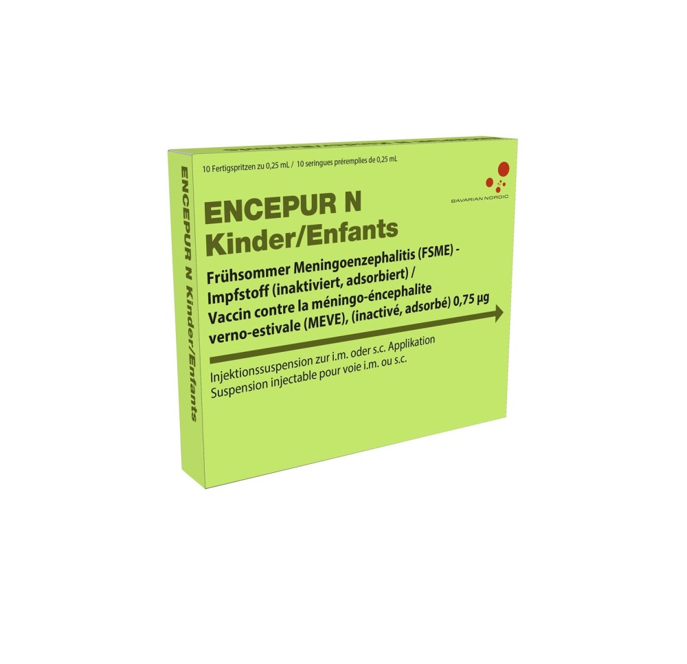 ENCEPUR N susp inj enf s aiguil 10 ser pré 0.25 ml