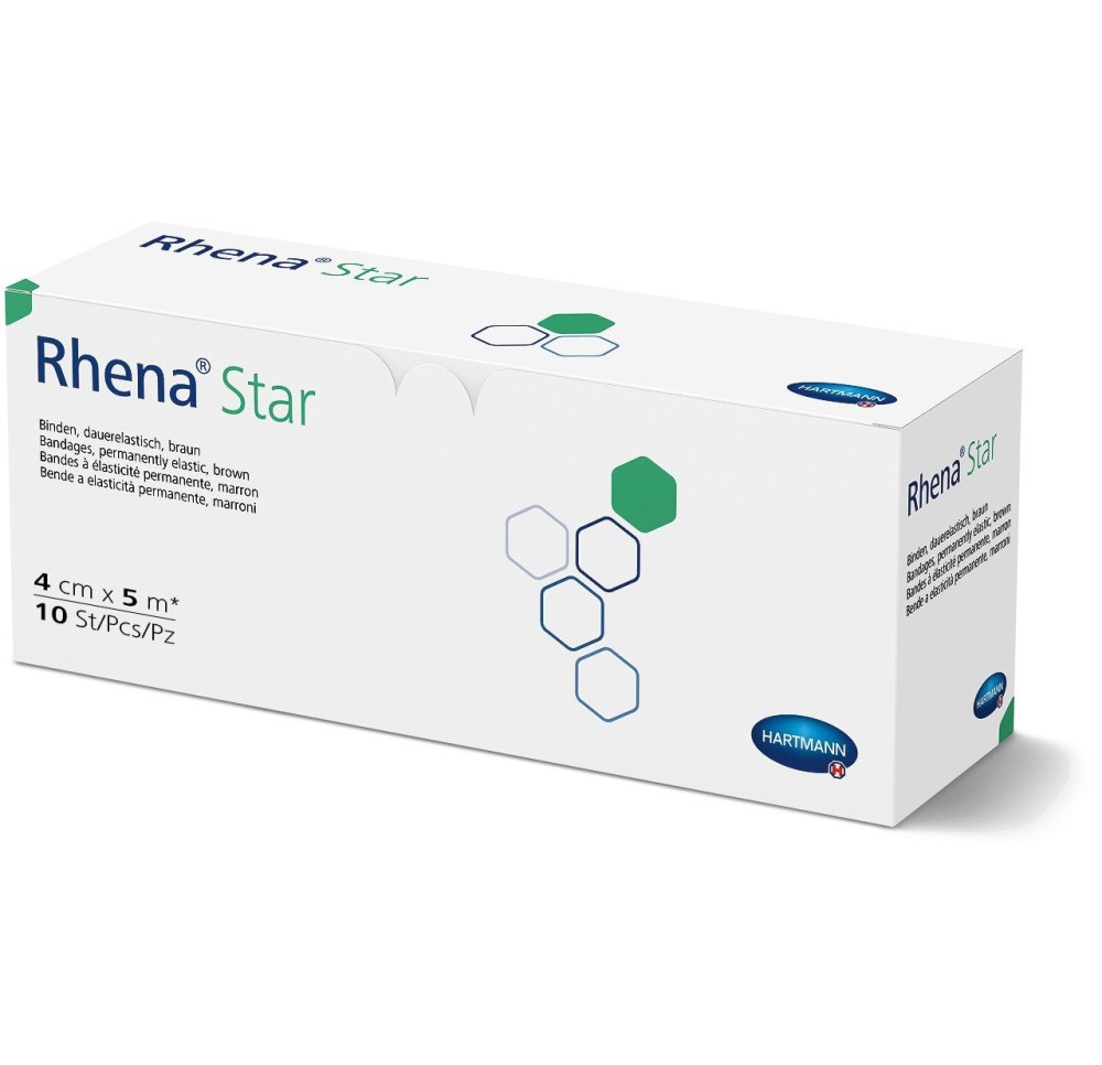 RHENA Star bande élast 4cmx5m chair ouvert 10 pce