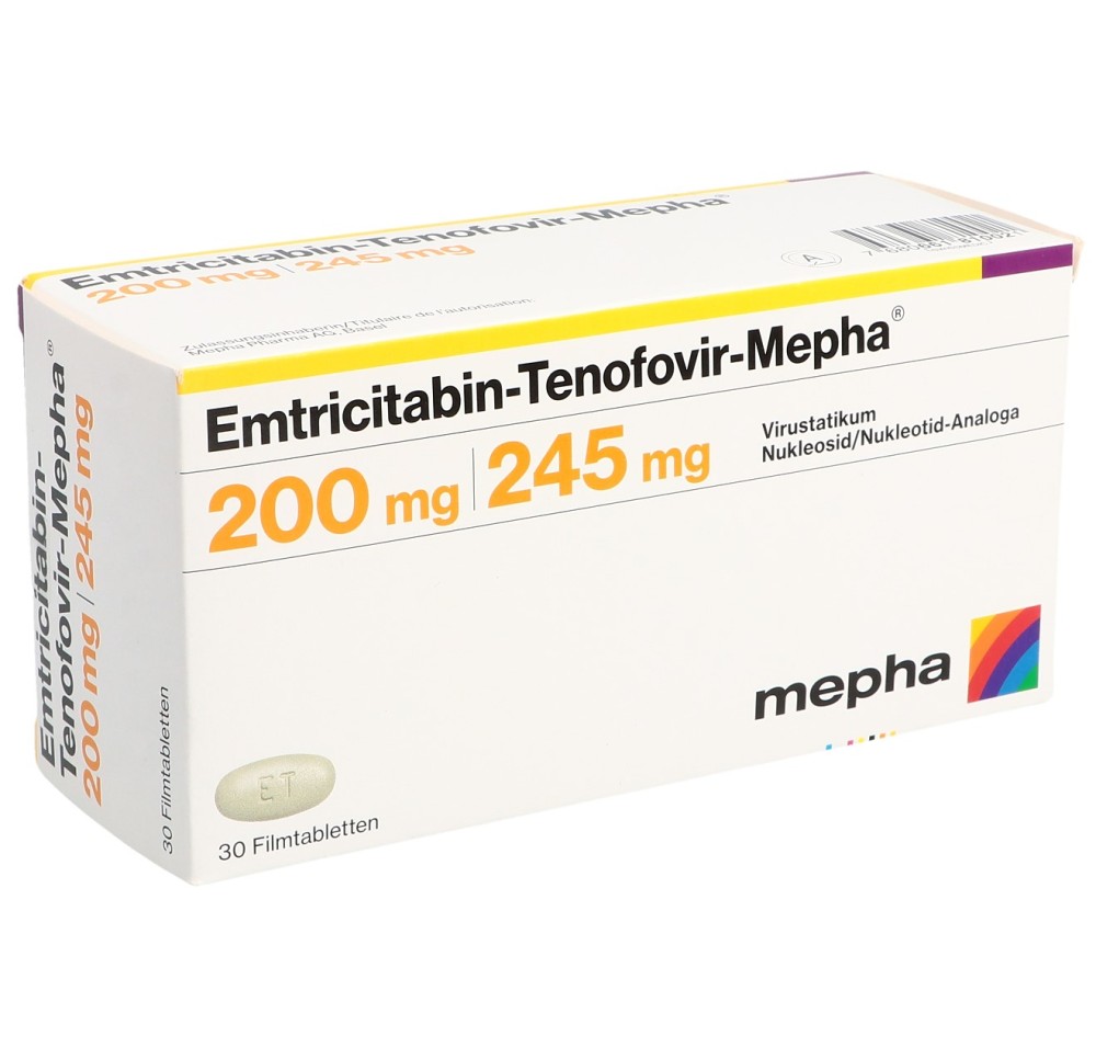 EMTRICITABIN TENOF. Mepha 200/245 mg 30 pce