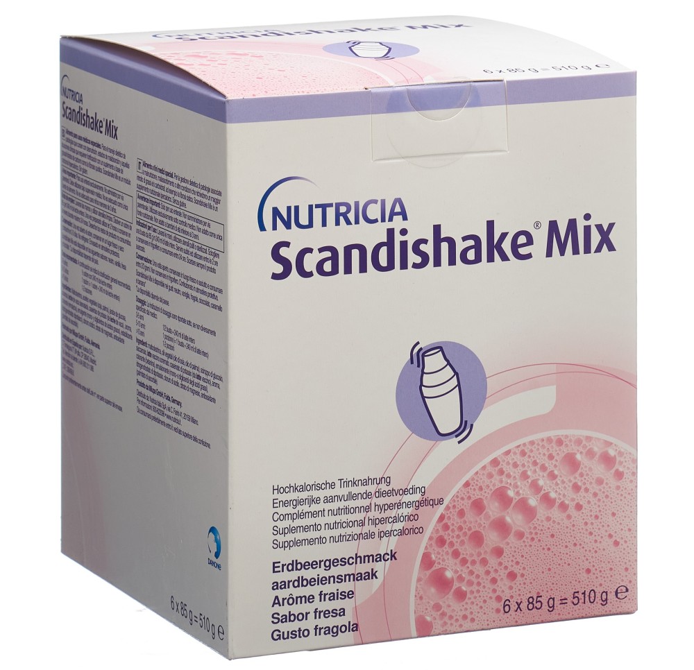 SCANDISHAKE mix pdr fraise 6 sach 85 g