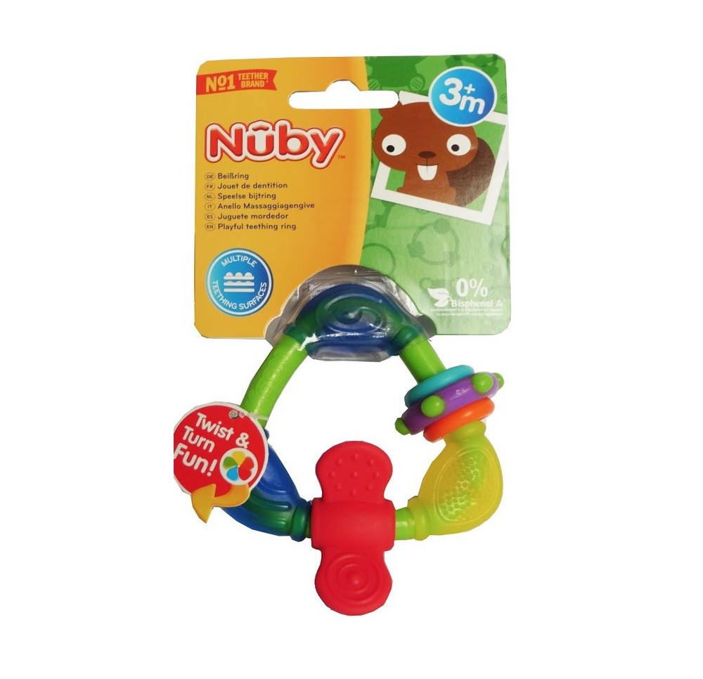 NUBY anneau denti trian hard/soft élém mob